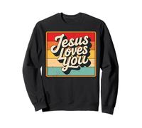 Jesus Loves You Retro Vintage Christian Men Women Kids Sweatshirt