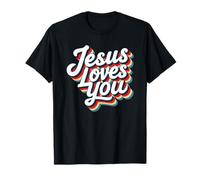 Jesus Loves You Retro Vintage Christian Men Women Kids T-Shirt
