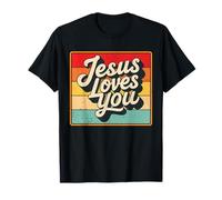 Jesus Loves You Retro Vintage Christian Men Women Kids T-Shirt