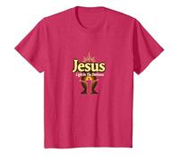 Jésus : Lumière dans Les ténèbres - La Vie est effrayante sans Jésus T-Shirt, Enfant, Rouge Chiné, 3 Ans