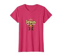 Jésus : Lumière dans Les ténèbres - La Vie est effrayante sans Jésus T-Shirt, Femme, Rouge Chiné, 3XL