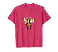 Jésus : Lumière dans Les ténèbres - La Vie est effrayante sans Jésus T-Shirt, Homme, Rouge Chiné, 3XL