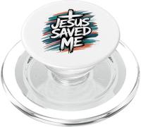 Jésus m'a sauvé la Foi chrétienne PopSockets PopGrip pour MagSafe