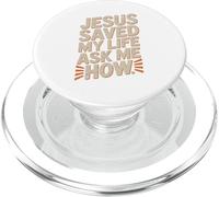 Jésus m'a sauvé la Vie, Demande-Moi Comment PopSockets PopGrip pour MagSafe