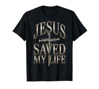 Jésus m'a sauvé la Vie T-Shirt Graphique avec Valeur