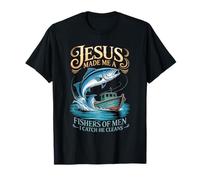 Jesus Made Me A Fisher of Men I Catch He Cleans - T-Shirt