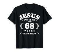 Jésus m'aime Depuis 68 Ans, 68e Anniversaire Religieux T-Shirt