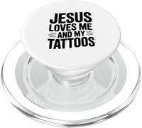 Jésus m'aime et Aime Mes Tatouages PopSockets PopGrip pour MagSafe
