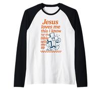 Jésus m'aime La Bible me Dit si Christian Retro Manche Raglan
