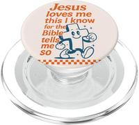 Jésus m'aime La Bible me Dit si Christian Retro PopSockets PopGrip pour MagSafe