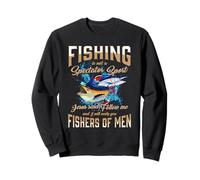 Jesus Make You Fishers Fête des Pères Chrétien Papa Anniversaire Sweatshirt