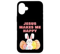 Jesus Makes Me Happy - Girls & Women Easter Christian Faith Coque pour iPhone 16 Plus