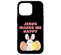 Jesus Makes Me Happy - Girls & Women Easter Christian Faith Coque pour iPhone 16 Pro