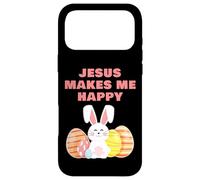 Jesus Makes Me Happy - Girls & Women Easter Christian Faith Coque pour iPhone 17 Pro Max