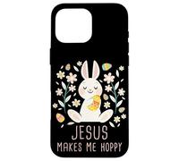Jesus Makes Me Hoppy - Girls & Women Easter Christian Faith Coque pour iPhone 16 Pro Max