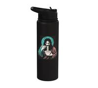 Jésus mangeant des ramen - Amant de nouilles religieuses chrétiennes drôles Stainless Steel Insulated Water Bottle
