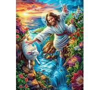 Jésus marchant sur l'eau 1000 Pièces Puzzle Adulte En Carton Rigide Haute Qualité Animal de conte de fées d'accompagnement Très Difficile Haute Difficulté Anti-Stress Décoration Murale Idée Cadeau Pre