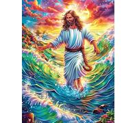 Jésus marchant sur l'eau 500 Pièces Puzzle Adulte En Carton Rigide Haute Densité Scène de conte de fées dessin animé Difficile Moyenne Anti-Stress Jeu De Société Idée Cadeau Anniversaire Premium 500 P