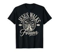 Jésus Marche avec Moi pour Toujours, Foi chrétienne (Matthieu 28:6) T-Shirt