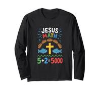 Jésus Math Loaves and Fish Miracle Faith Manche Longue