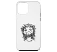 Jésus Mignon avec Couronne d'épines dessinés à la Main Coque pour iPhone 12 Mini