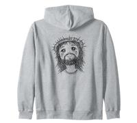 Jésus Mignon avec Couronne d'épines dessinés à la Main Sweat à Capuche