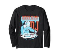 Jésus Mon DJ Christianisme Religieux Musique Cross Cadeau Manche Longue