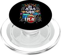 Jesus Name I Play Drums God Drumming Music Christian Drummer PopSockets PopGrip pour MagSafe