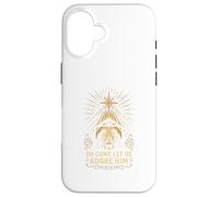 Jesus Nativity Oh Come Let Us Adore Him Vintage Adulte Coque pour iPhone 16