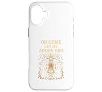 Jesus Nativity Oh Come Let Us Adore Him Vintage Adulte Coque pour iPhone 16 Plus