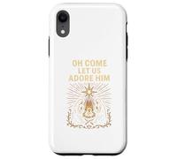 Jesus Nativity Oh Come Let Us Adore Him Vintage Adulte Coque pour iPhone XR