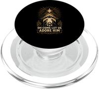 Jesus Nativity Oh Come Let Us Adore Him Vintage Adulte PopSockets PopGrip pour MagSafe
