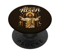 Jésus né pour être ressuscité Vie éternelle résurrection chrétienne PopSockets PopGrip Adhésif