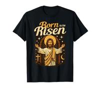 Jésus né pour être ressuscité Vie éternelle résurrection chrétienne T-Shirt