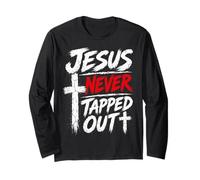 Jesus Never Tapped Out Christian Wrestling Apparel Manche Longue