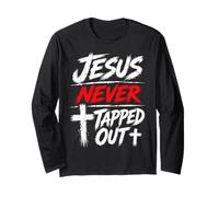 Jesus Never Tapped Out Christian Wrestling Apparel Manche Longue