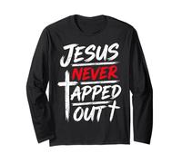 Jesus Never Tapped Out Christian Wrestling Apparel Manche Longue