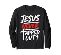 Jesus Never Tapped Out Christian Wrestling Apparel Manche Longue