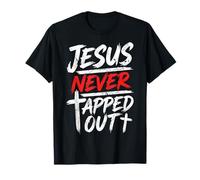 Jesus Never Tapped Out Christian Wrestling Apparel T-Shirt