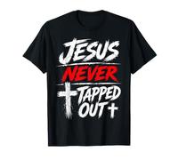 Jesus Never Tapped Out Christian Wrestling Apparel T-Shirt