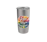 Jesus Not A Religion It's A Relationship Gobelet isotherme en acier inoxydable double paroi