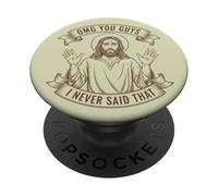 Jésus, OMG, Les Gars, Je n'ai jamais Dit Que ce chrétien était drôle PopSockets PopGrip Adhésif