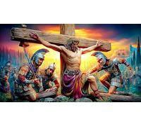 Jesus-on-The-Croix Puzzle 1000 Pieces Cadeau Unique Jeu éducatif Challenge Toy de qualité supérieure Peinture Art pour Adultes et Enfants Jesus-on-the-croix38x52cm/1000pcs