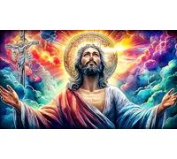 Jesus-on-The-Croix Puzzle 1000 pièces Educa Jouet en Bois Cadeau Unique De l'art Décoration Jeu éducatif Challenge Toy pour Adultes et Enfants à partir de 14 Ans Jesus-on-the-croix38x26cm/1000pcs