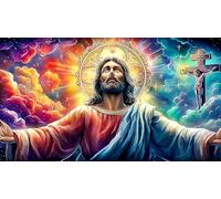 Jesus-on-The-Croix Puzzle 1000 pièces Educa Jouet en Bois Divertissement créatif Décoration Intérieure Jeu éducatif Challenge Toy pour Adultes & Enfants des 14 Ans Jesus-on-the-croix38x26cm/1000pcs