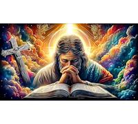 Jesus-on-The-Croix Puzzles 1000 Pieces Cadeau Unique Jeu éducatif Challenge Toy de qualité supérieure Peinture Art pour Adultes et Enfants à partir de 14 Ans Jesus-on-the-croix38x52cm/1000pcs