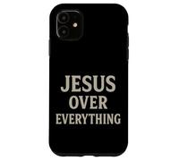 Jesus Over Everything Chrétien Inspiration Motivation Coque pour iPhone 11