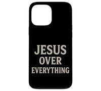 Jesus Over Everything Chrétien Inspiration Motivation Coque pour iPhone 13 Pro Max