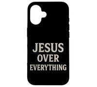 Jesus Over Everything Chrétien Inspiration Motivation Coque pour iPhone 16