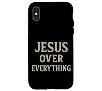 Jesus Over Everything Chrétien Inspiration Motivation Coque pour iPhone X/XS